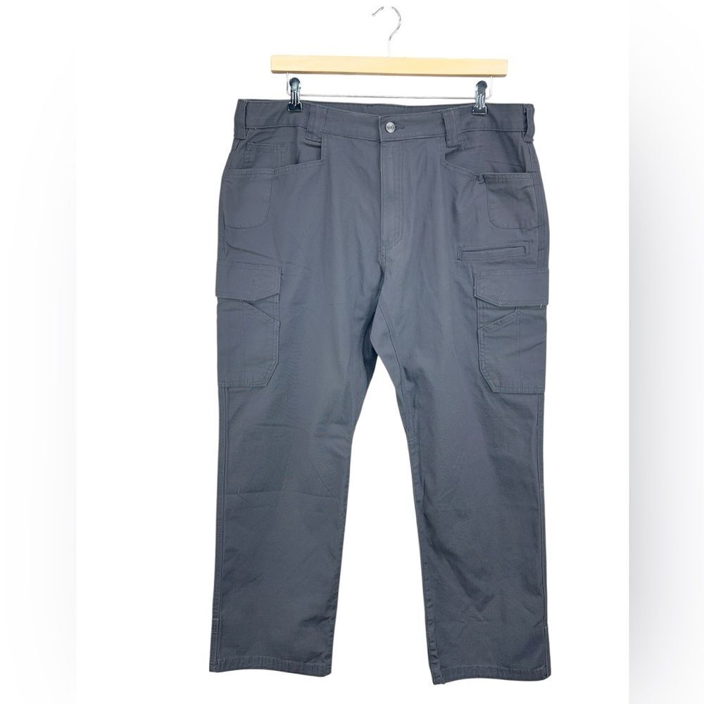 Noble Outfitters Dark Gray Mens Canvas Cargo Work Pants W42 L30